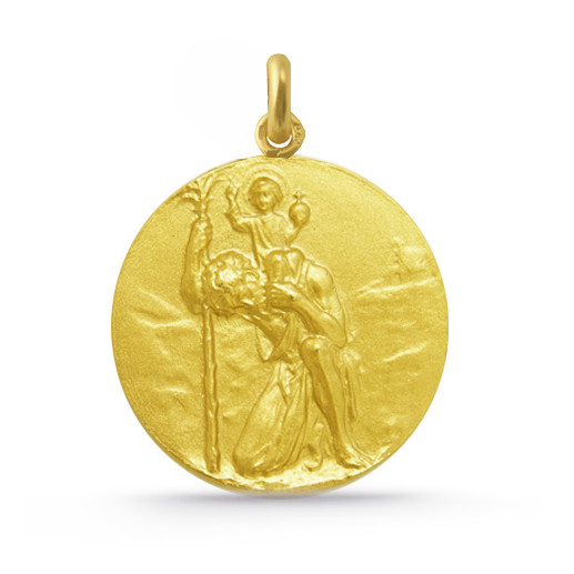 Medalla San Cristobal Oro 18K