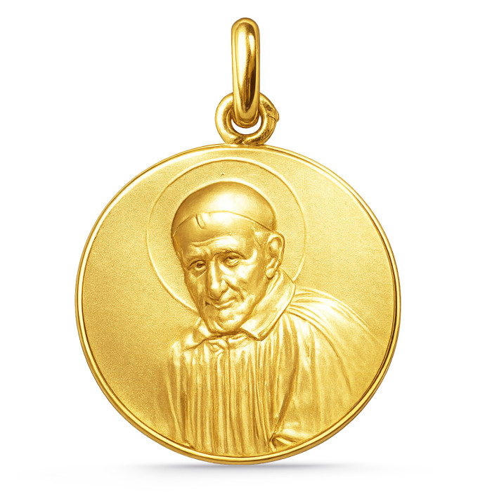 Medalla San Vicente de Paul Oro 18K