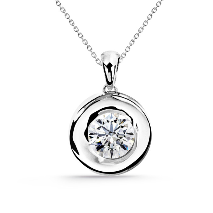 Colier Diamant Linda 0.10-0.50Ct Solitar Aur Alb