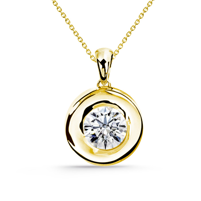 Náhrdelník Diamant Linda 0.10-0.50Ct Solitér Žluté Zlato