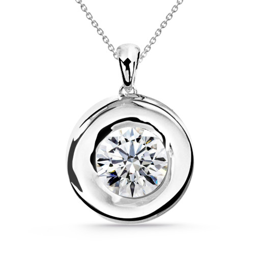 Halskæde Diamant Linda 0.55-1.00Ct Solitær Hvidguld