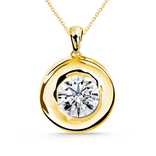 Náhrdelník Diamant Linda 0.55-1.00Ct Solitér Žluté Zlato