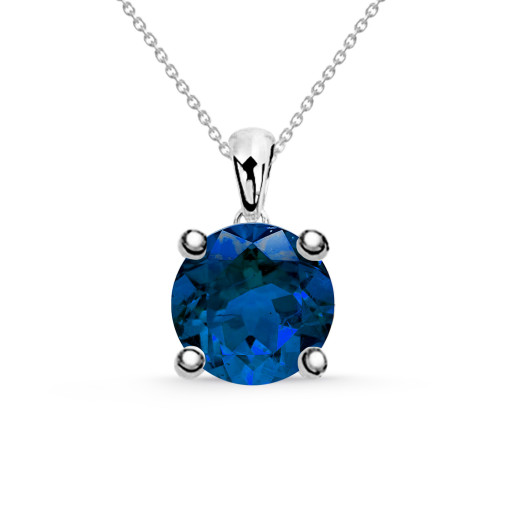 Collar Zafiro JACKIE 0.20ct 0.50ct Solitario Oro Blanco 99925221044