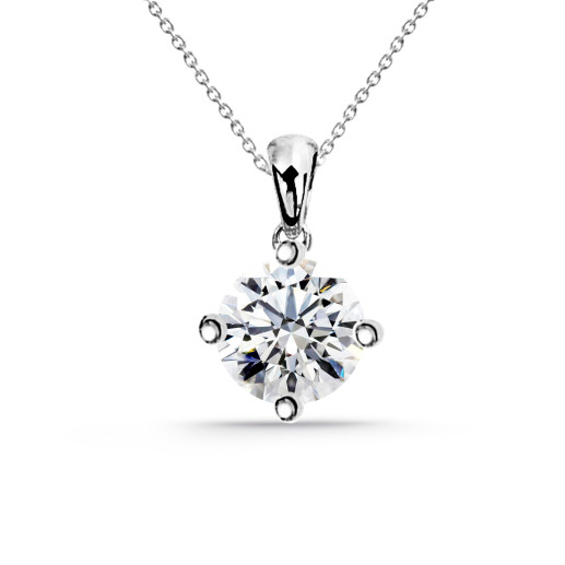 Jackie Twisted 0.10-0.50ct Diamond Solitaire Necklace White Gold 99925231041