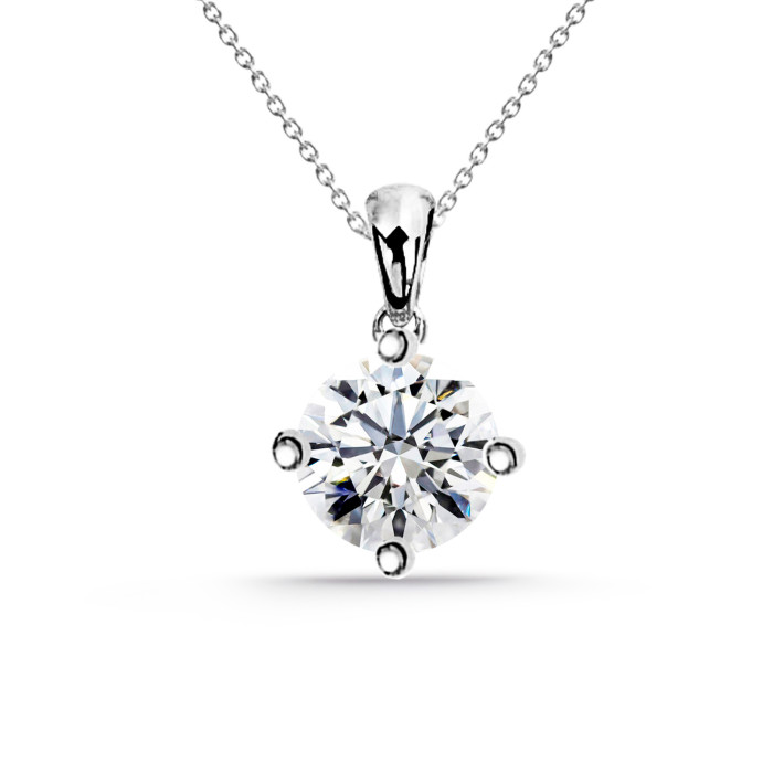 Diamant Jackie Twisted nyaklánc 0,10-0,50 Ct egyköves fehérarany