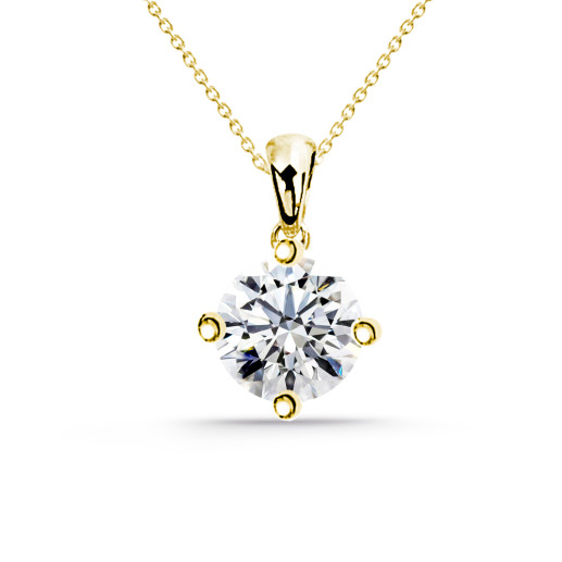 Collar Diamante Jackie Twisted 0.10-0.50ct Solitario Oro Amarillo 99925231045