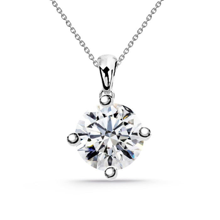 Colier Diamant Jackie Twisted 0.55-1.00Ct Solitar Aur Alb