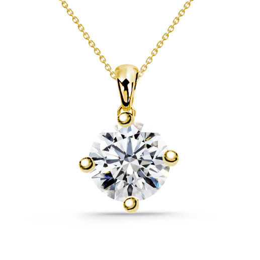Náhrdelník Diamant Jackie Twisted 0,55-1,00 Ct Solitér Žluté Zlato