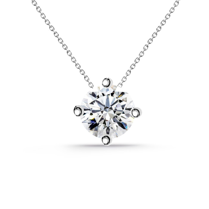 GraceTwisted white gold and diamond necklace 0.10-0.50 Ct 99927421041
