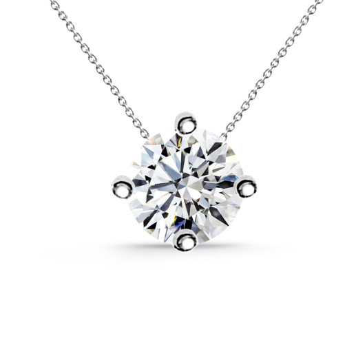 Collar oro blanco y diamante GraceTwisted 0.55-1.00 Ct 99927422041