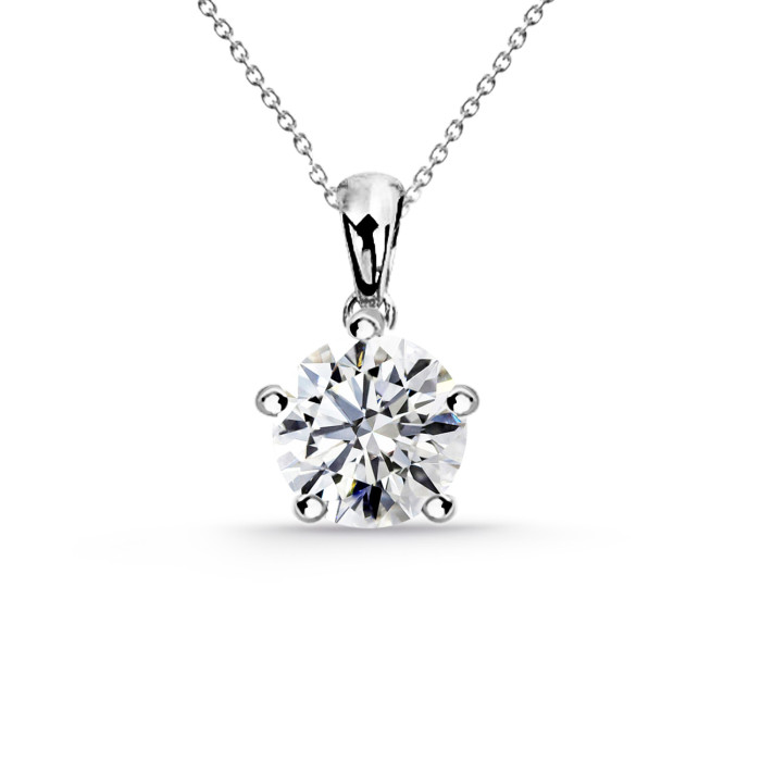 Collar Diamante Sira 0.10-0.50Ct Solitario Oro Blanco 99927601041