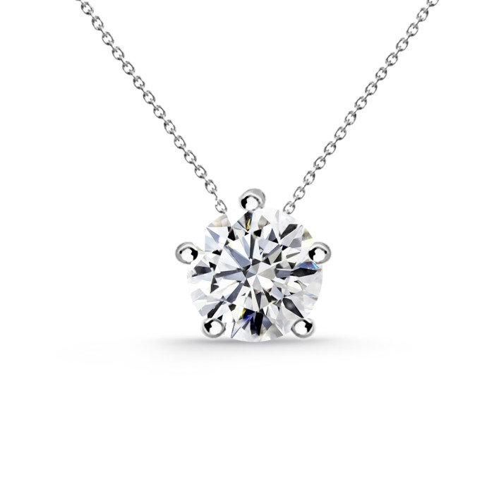 Náhrdelník Diamant Sira 0.10-0.50Ct Solitér Bílé Zlato