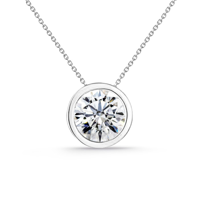 Collar Diamante Sharon 0.10-0.50ct Solitario Oro Blanco 99928091041