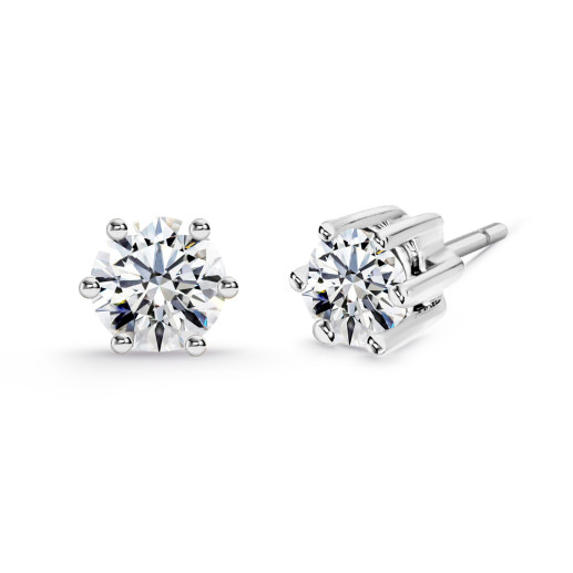 Cercei Diamante Geraldine Aur Alb