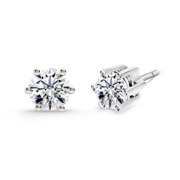 Pendientes Diamantes Geraldine Oro Blanco