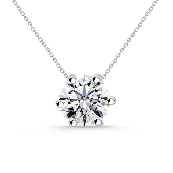 Colier Diamant Alexia 0.55-1.00Ct Solitar Aur Alb