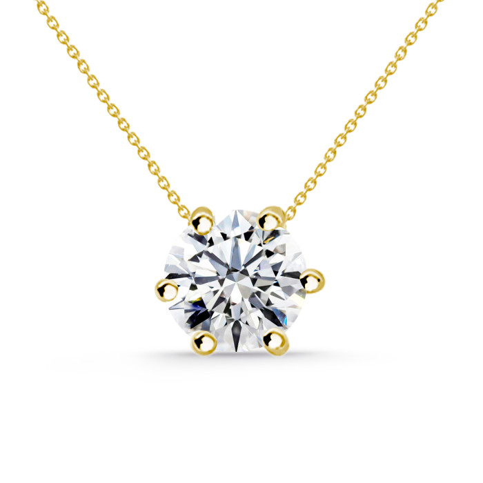 Colier Diamant Alexia 0.55-1.00Ct Solitar Aur Galben