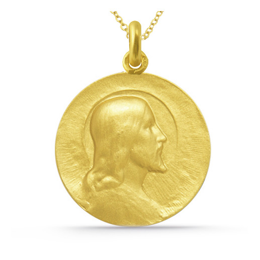 Medalla Cristo Salvador Oro 18k 04516520052 2