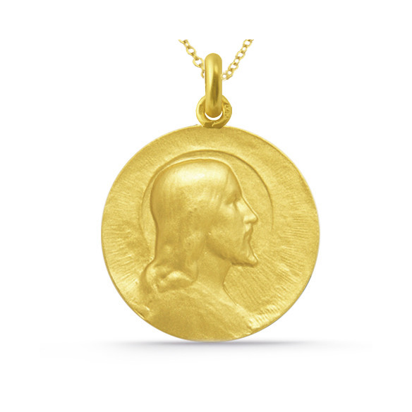 Medalla Cristo Salvador Oro 18kt 04516520052