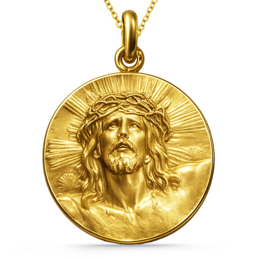 Medalla Cristo de Limpias Oro 18K 2