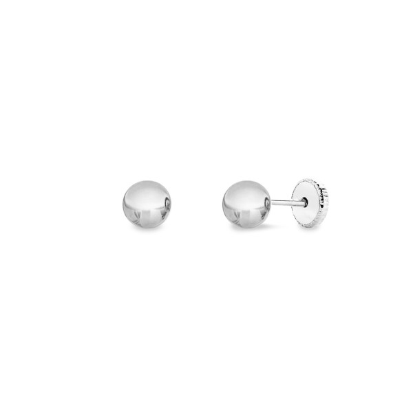 Pendientes Bola Lisa Guld 18K