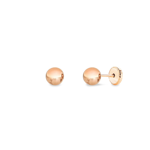 Pendientes Bola Lisa Guld 18K