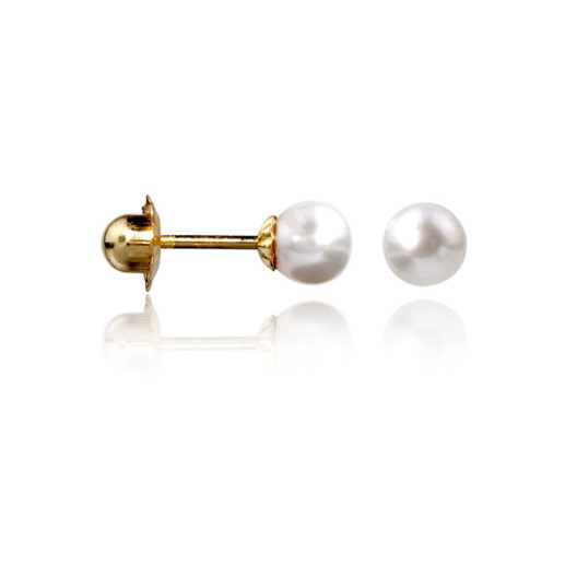 Pendientes de Perlas Cultivadas y Oro18kt  para Bebé y para Niña