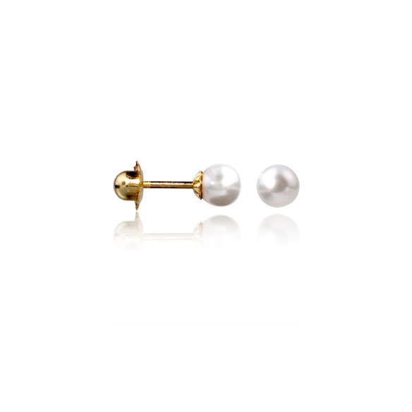 Ohrringe von kultivierten Perlen und Oro18kt für Baby und Mädchen