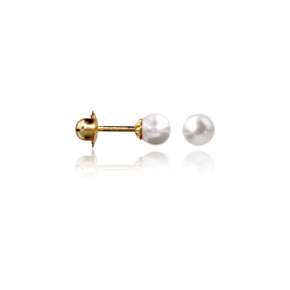Ohrringe von kultivierten Perlen und Oro18kt für Baby und Mädchen