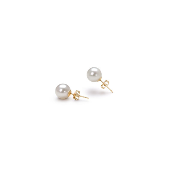 Termesztett Gyöngy Fülbevaló Sárga Aranyból 5mm-10mm
