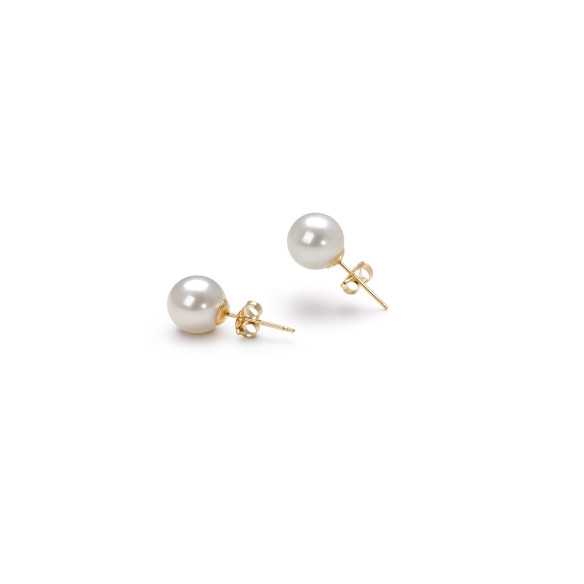 Yellow Gold Cultured Pearl Earrings 5mm-10mm 04110085020