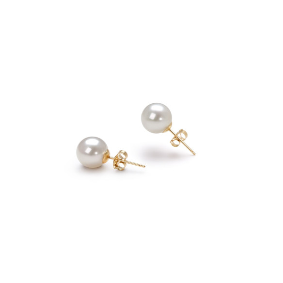 Pendientes de Perlas Cultivada Oro Amarillo