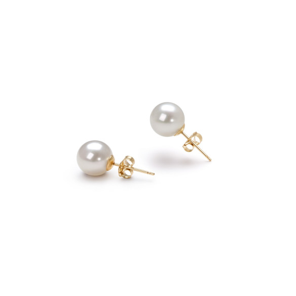 Pendientes de Perlas Cultivada Oro Amarillo 5mm-10mm 04110085020
