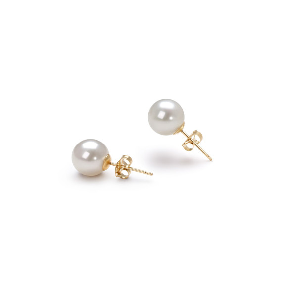 Yellow Gold Cultured Pearl Earrings 5mm-10mm 04110085020