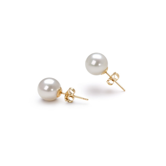 Pendientes de Perlas Cultivada Oro Amarillo