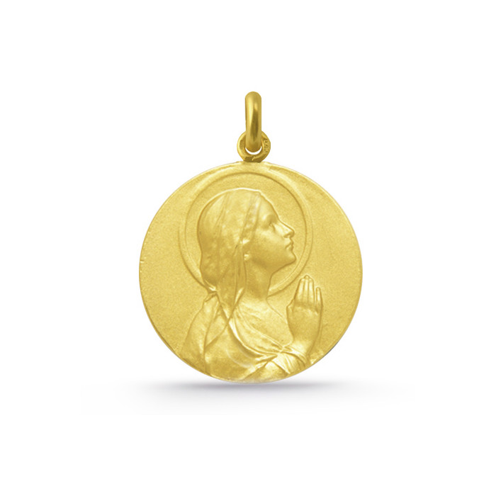 Virgin Mary Praying Medal 18k Gold 04515050052