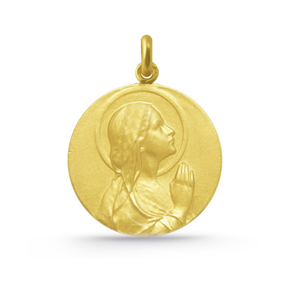 Virgin Mary Praying Medal 18k Gold 04515050052