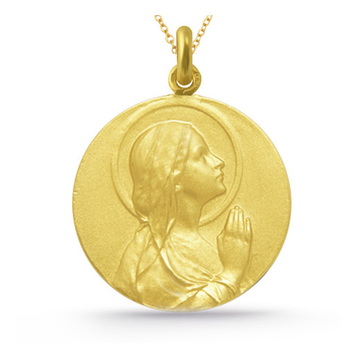 Medalla Virgen María Rezando Oro 18kt 04515050052 2