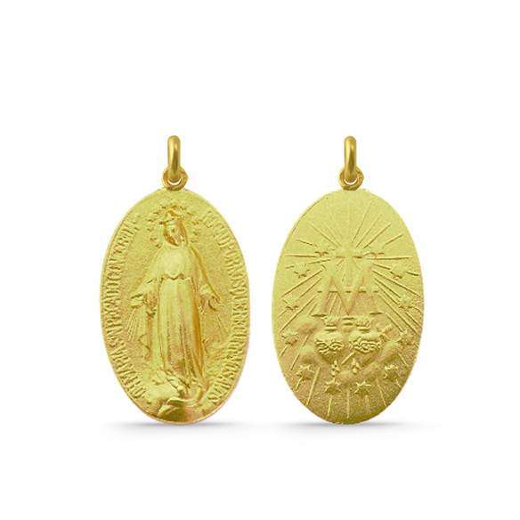 Medalla Virgen Milagrosa 18K sárga aranyból