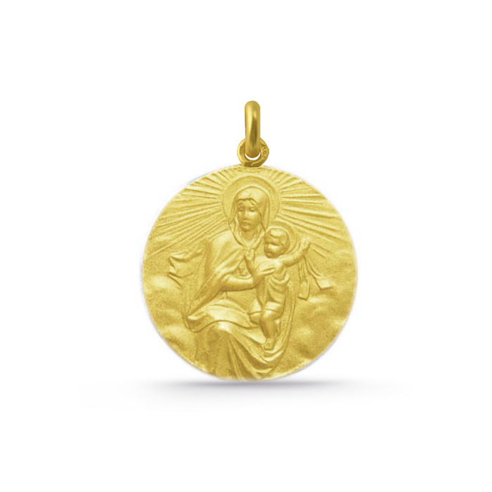 Virgin of Carmen Manto Medal 18k Gold 04515200052