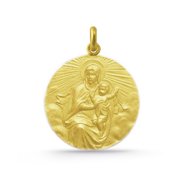 Virgin of Carmen Manto Medal 18k Gold 04515200052