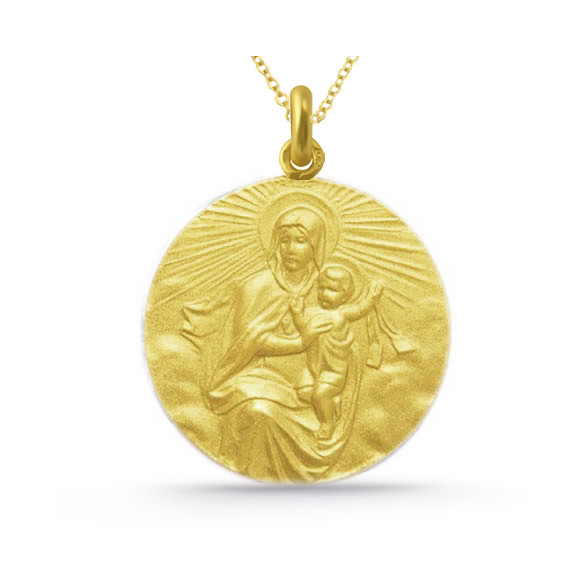 Medalla Virgen del Carmen Manto Oro 18kt 04515200052