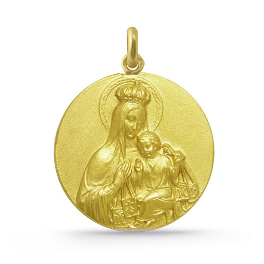 Medalla Virgen del Carmen Corona Oro 18kt 04515220052