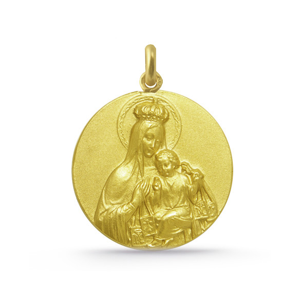 Virgin of Carmen Medal Crown 18k Gold 04515220052