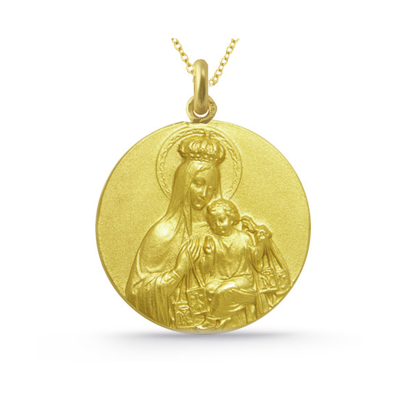 Virgin of Carmen Medal Crown 18k Gold 04515220052