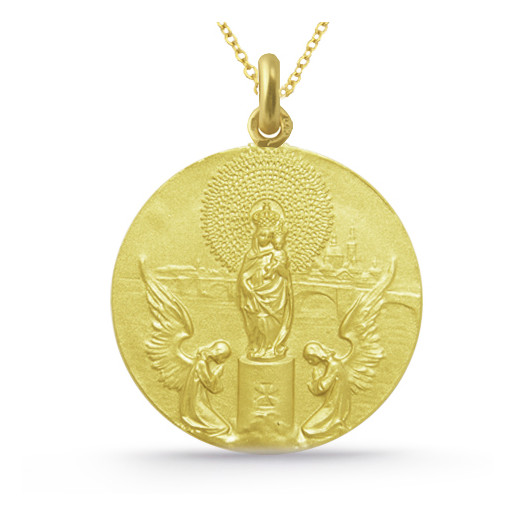 Medalla Virgen del Pilar Oro 18k 04515250052 2
