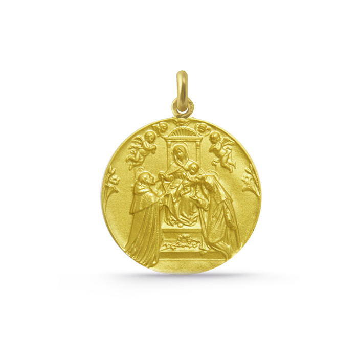 Virgin of the Rosary Medal 18k Gold 04515280052