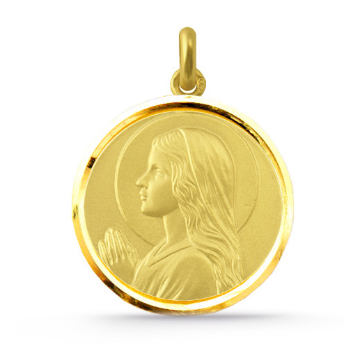 Medalla Virgen María Niña Oro 18kt Bisel 04515310052