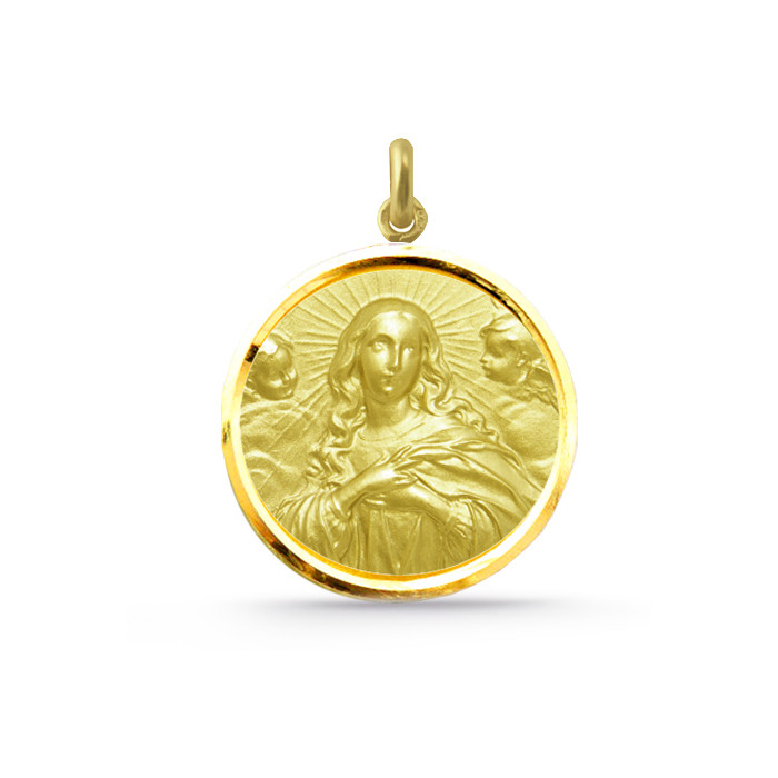 Medalla Inmaculada Concepción 18k Bisel 04515360052