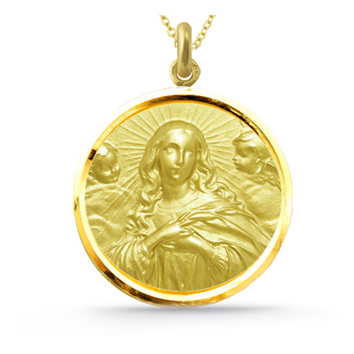Medalla Inmaculada Concepción 18kt Bisel. 04515360052 2